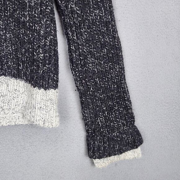 Sarah Spencer Sweater Womens Medium Gray Mock Neck Angora Marled Chunky Knit - Picture 12 of 14